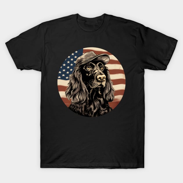 Patriotic English Cocker Spaniel T-Shirt by NatashaCuteShop